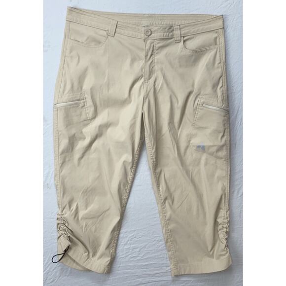 Eddie Bauer First Ascent Crop Zip Cargo Pocket Hiking Pants. Beige, Women's 16. - Picture 1 of 5